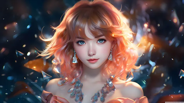 grazi mergina oranziniais plaukais atsisiusti