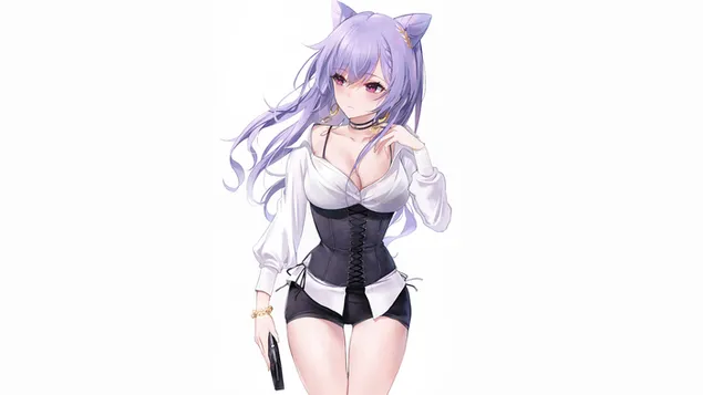 keqing alainn agus a chulaith te | tionchar ganshin ioslodail