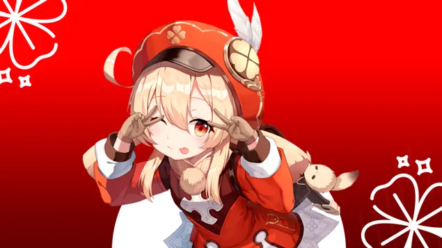 Schönes kleines Mädchen Klee süße Pose | Ganshin-Einschlag HD Hintergrundbild