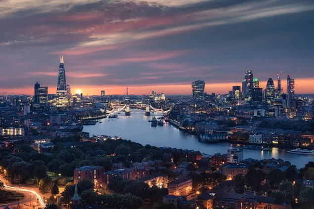 Smuk London City View 6K tapet