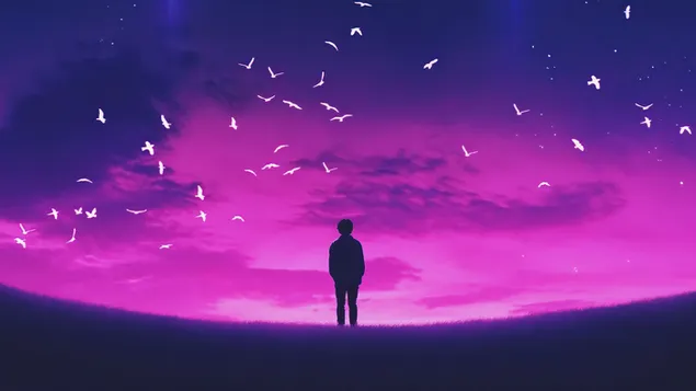 아름다운 외로운 저녁 4K 배경화면