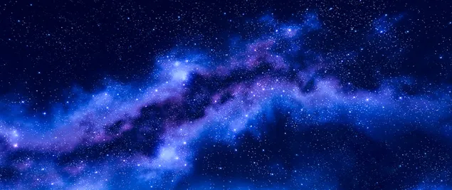 Beautiful night darkness with star & clouds of nature  2K wallpaper