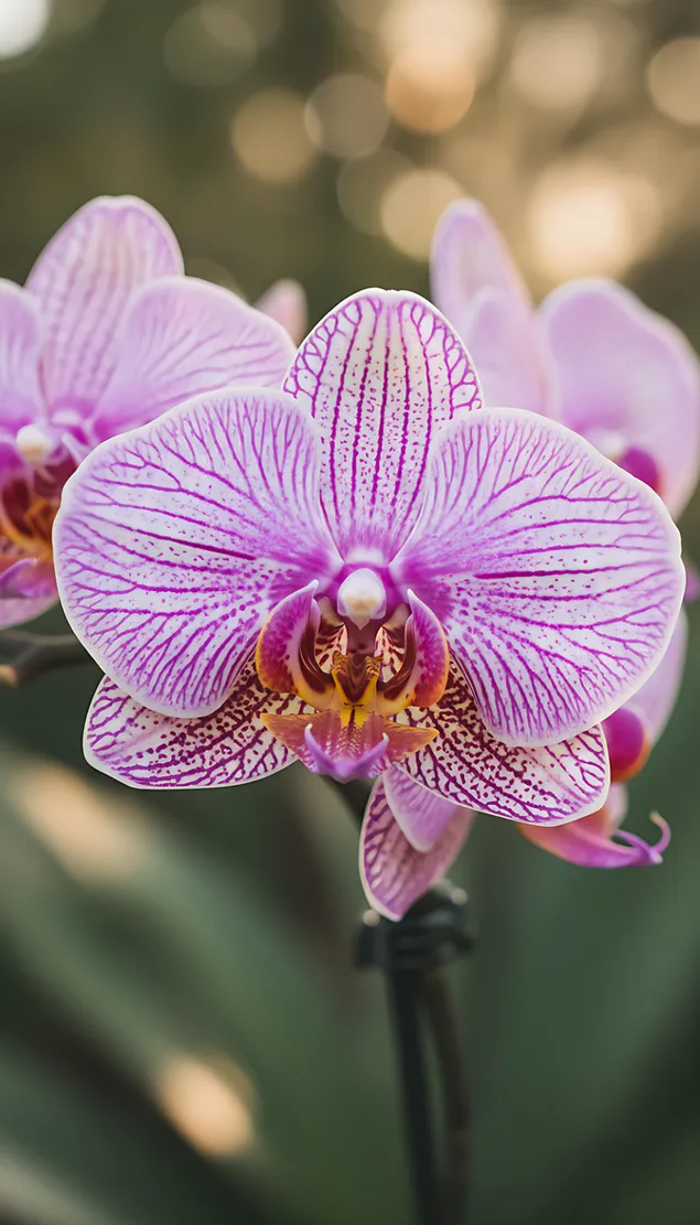 vacker orkideblomma lila rander ladda ner
