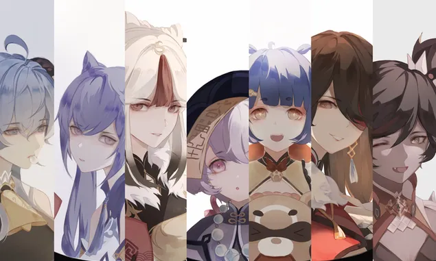 Picturi frumoase ale eroilor anime Ganshin | Impactul Ganshin 4K imagine de fundal