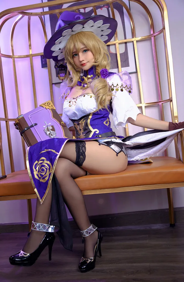 美麗的真實動漫女孩麗莎| 原神衝擊 HD 壁紙