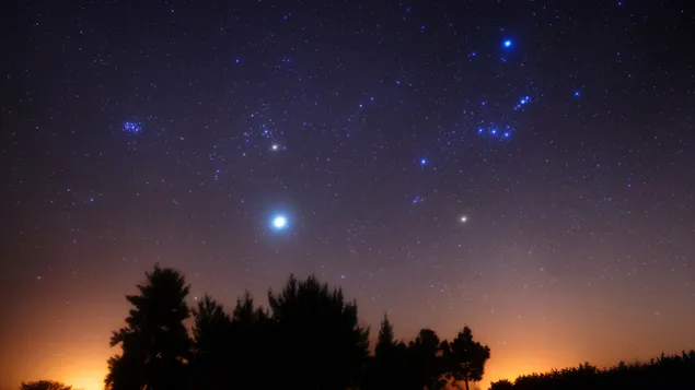 Prachtige sterrenhemel 4K achtergrond