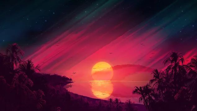 Beautiful Sunset Scenery 4K wallpaper