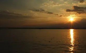 Beautiful sunset view HD wallpaper