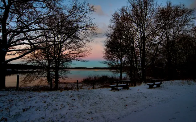 Beautiful winter landscape HD wallpaper