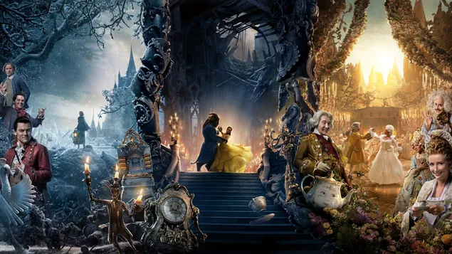 Fantasyfilmen Beauty and the Beast 2K bakgrunn