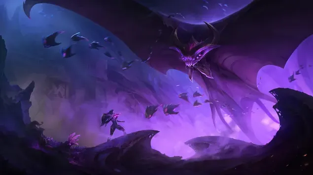 Bel'Veth kontra Kai’Sa — League of Legends (LOL) 4K tapeta