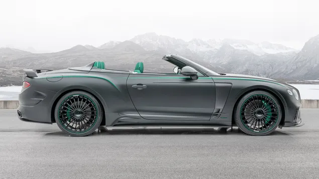 Bentley Continental GT Covertibel Hand V8 Zwart HD achtergrond