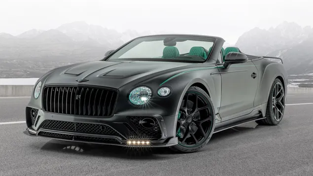 Bentley Continental GT Covertibel V8 Voorzijde Zwart HD achtergrond