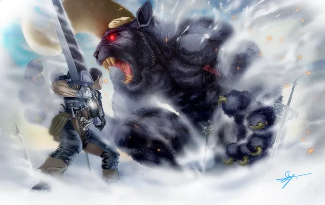 I çmendur - Guts vs Zodd 2K sfond