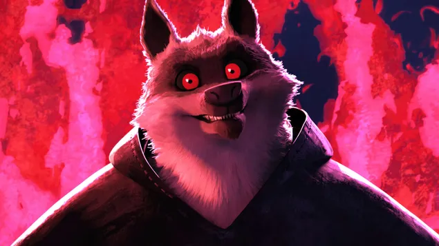 Taustakuva Iso paha susi animaatioelokuvasta Puss in Boots: The Last Wish 4K