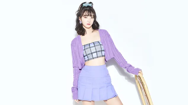 '오마이걸'의 '논스톱' 뮤직비디오 촬영(2020) 속 비니 [K팝 밴드] 8K 배경화면