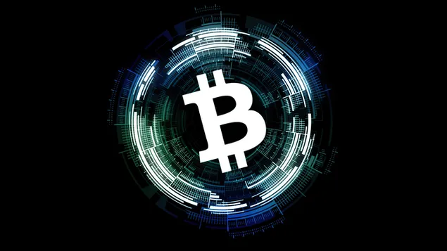 Bitcoin Cryptocurrency-LOGO 4K achtergrond