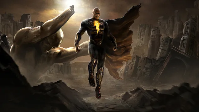 Black Adam - Dwayne Johnson 4K kertas dinding