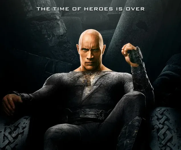 Pelakon utama filem Black Adam hitam kebanyakannya poster filem 2K kertas dinding