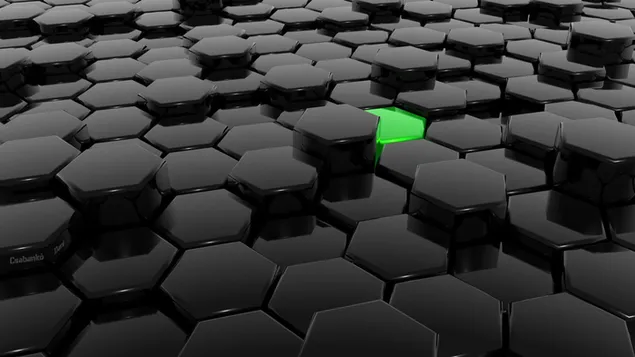 Tapeta Čiernobiely plošný koberec, abstrakt, 3D, geometria, šesťuholník, vzor 4K