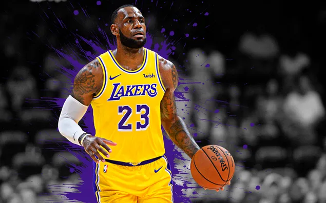Black and white background and lebron james