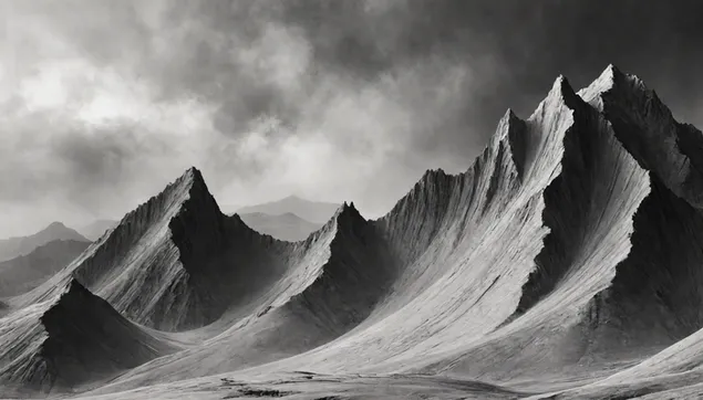 Schwaarz a Wäiss Wüst 2K Tapeten