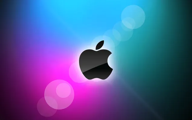 Sort Apple-logo på farvebaggrund download