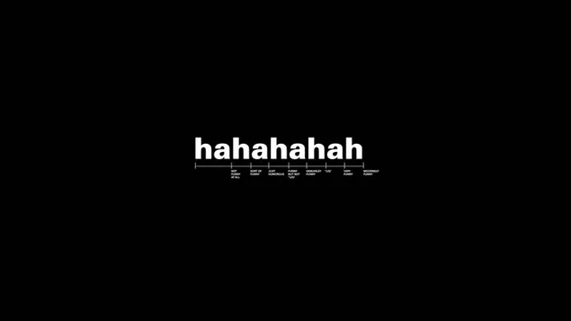 Black background with haha text overlay, humor download