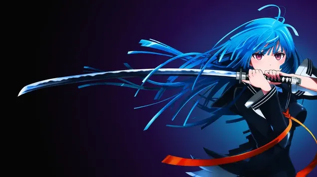 Black Bullet - Blue hair Kisara Tendo