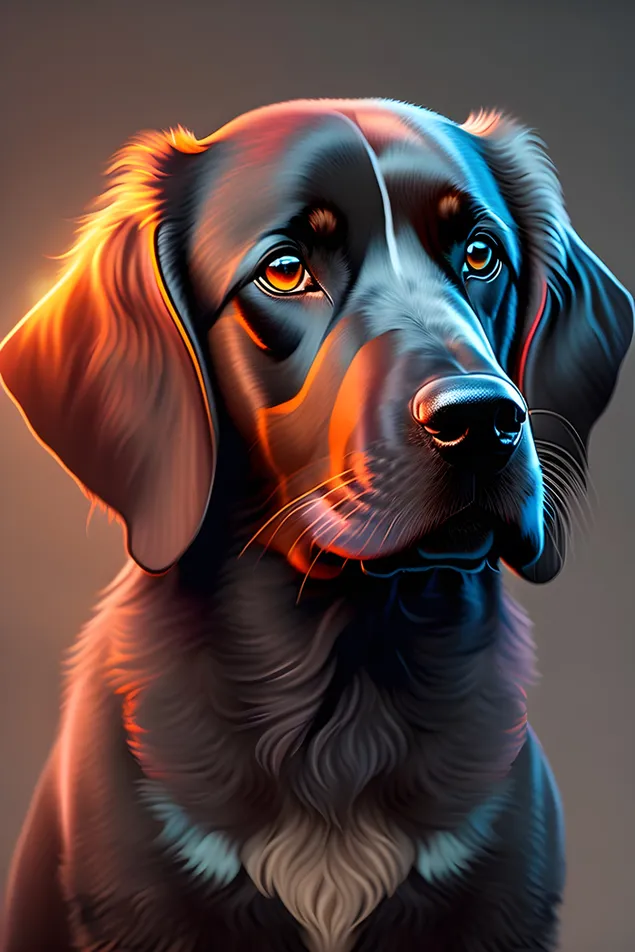 Porträt eines schwarzen Hundes herunterladen