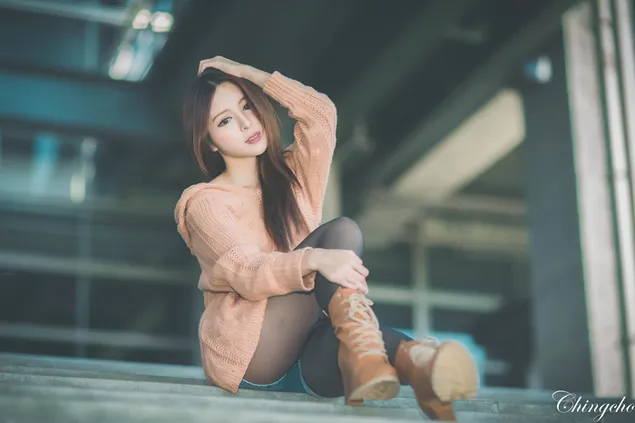 Black Eye Girl 4K bakgrund