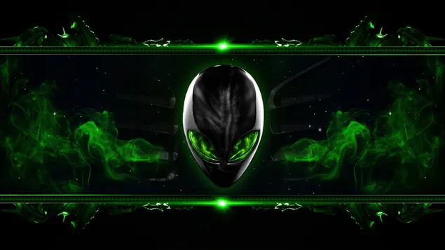 Masker wajah hitam dengan latar belakang hijau dan hitam