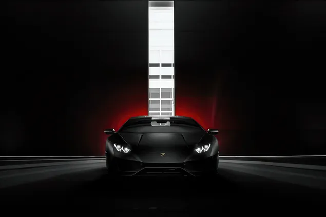 Black Lamborghini front view download