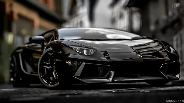 Zwarte Lamborghini