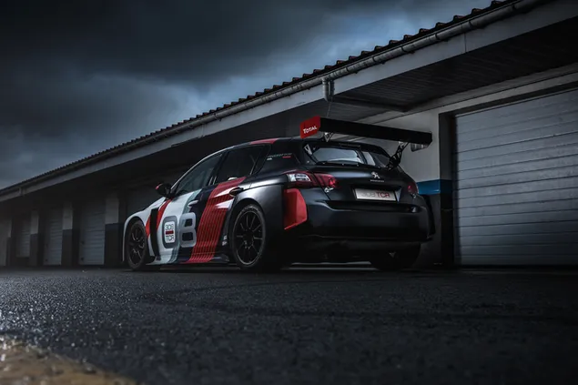 Peugeot cuatro ruedas negro modificado 4K fondo de pantalla