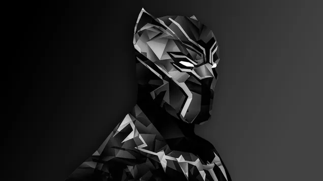 Black Panther (Hitam Minimalis) 2K wallpaper