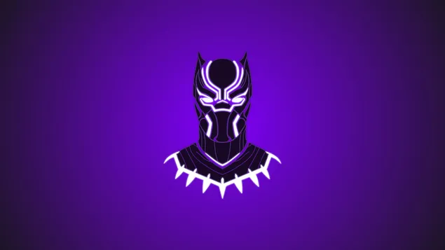 la faccia della pantera nera guarda nella vista viola scarica