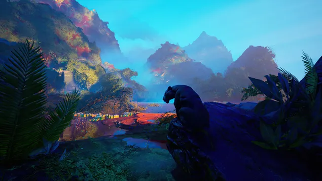 Kara Panter Orman Doğa 4K duvar kağıdı