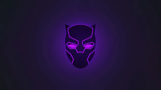 Pantera Nera In Nero E Viola 4K sfondo