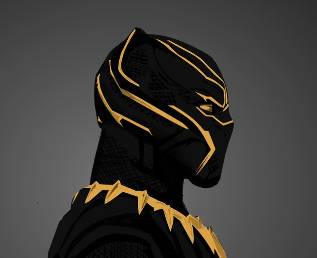 Black Panther In Its black And Gold Form 2K wallpaper download