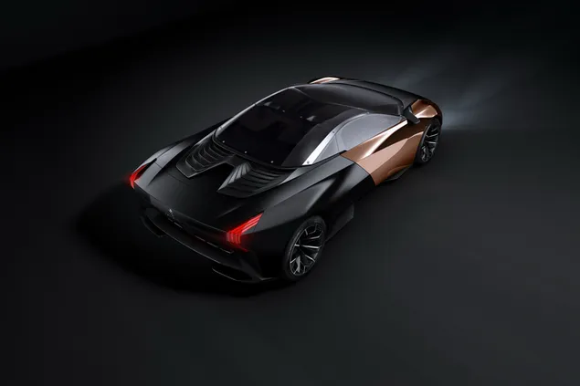 Peugeot negro en las cuatro ruedas 4K fondo de pantalla