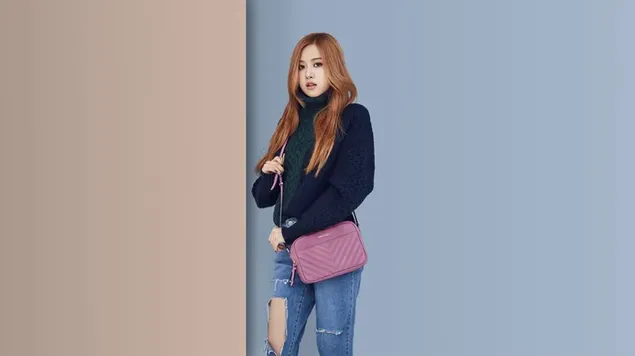 Tapeta Black Pink - Rosé ležérní outfit 4K