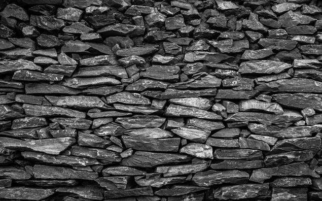 Lote de fragmentos de piedra negra, ladrillo, roca, fondo