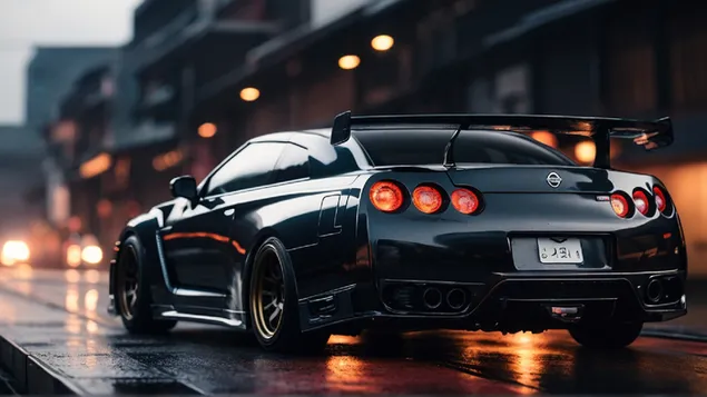 Black Toyota Supra GTR HD wallpaper download