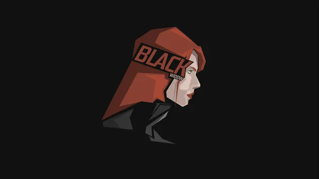 Black Widow 2020 minimalista 8K fondo de pantalla