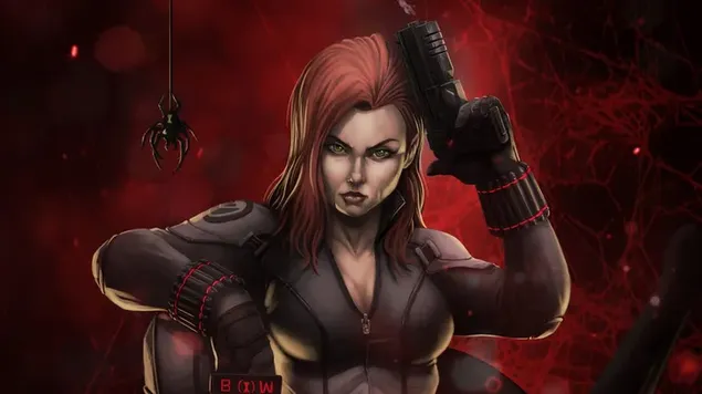 Fotografie de desene animate cu văduva neagră HD imagine de fundal