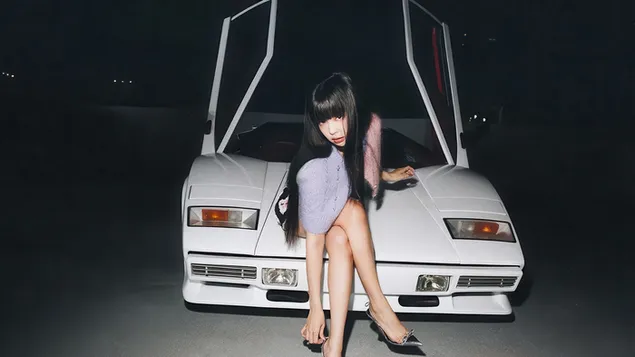 جيني من بلاك بينك في جلسة تصوير ألبوم Mantra 4K خلفية