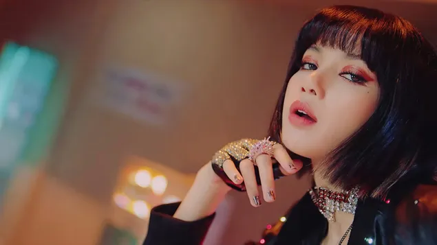 BlackPinks Lisa i 'Lovesick Girls' M/V Shoot (The Album 2020) 4K bakgrund