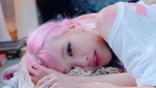 BlackPink's Rose i 'Lovesick Girls' M/V Photoshoot (2020) 4K bakgrund