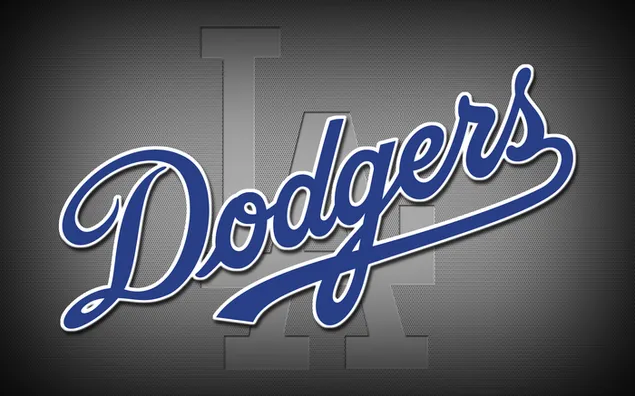 Blaues und silbernes Logo der Los Angeles Dodgers